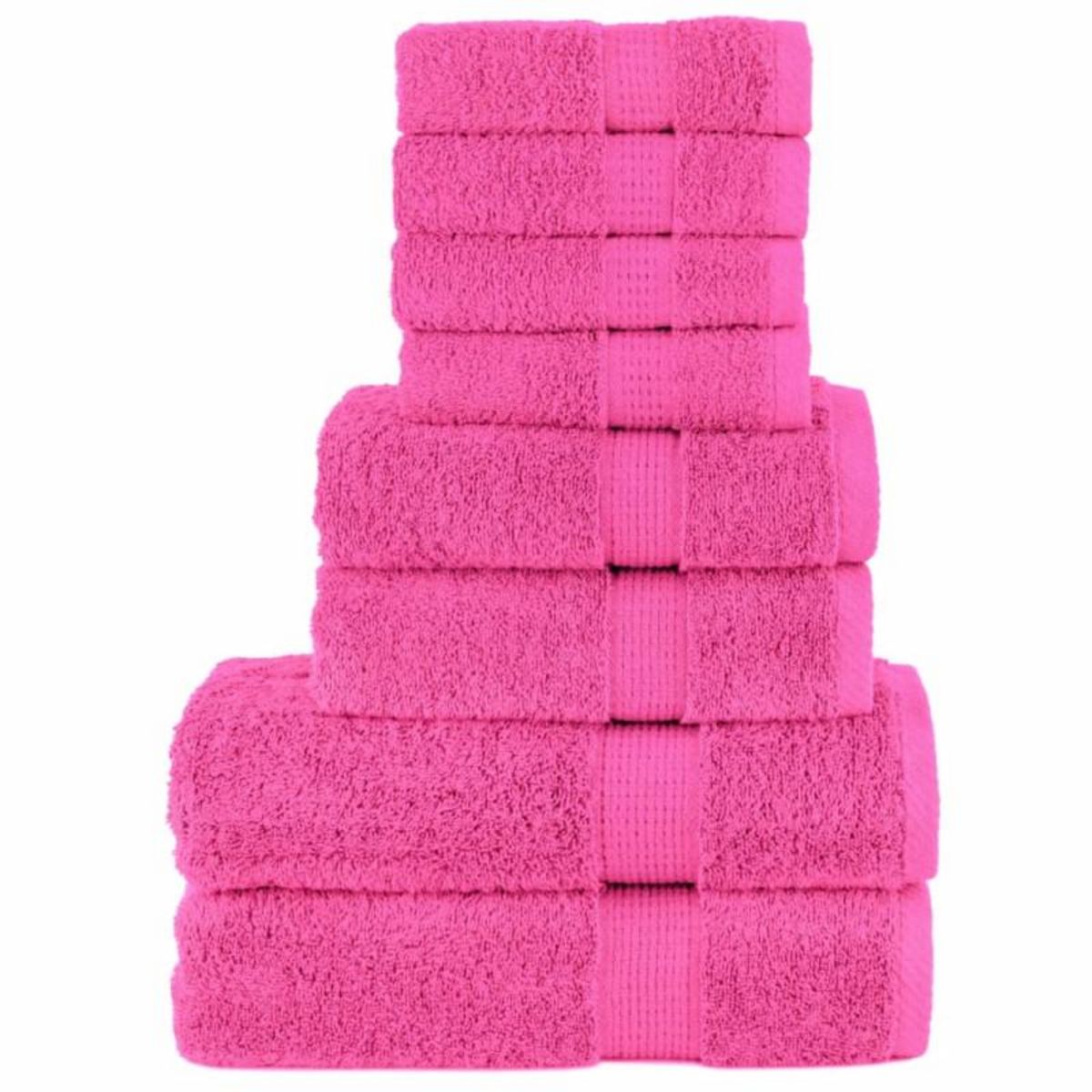 VIDAXL Ensemble de serviettes de qualité supérieure SOLUND 8 pcs rose