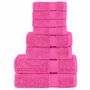Voir la diapositive 1 : VIDAXL Ensemble de serviettes de qualité supérieure SOLUND 8 pcs rose