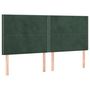 Voir la diapositive 4 : VIDAXL Tete de lit a LED Vert fonce 200x5x118/128 cm Velours