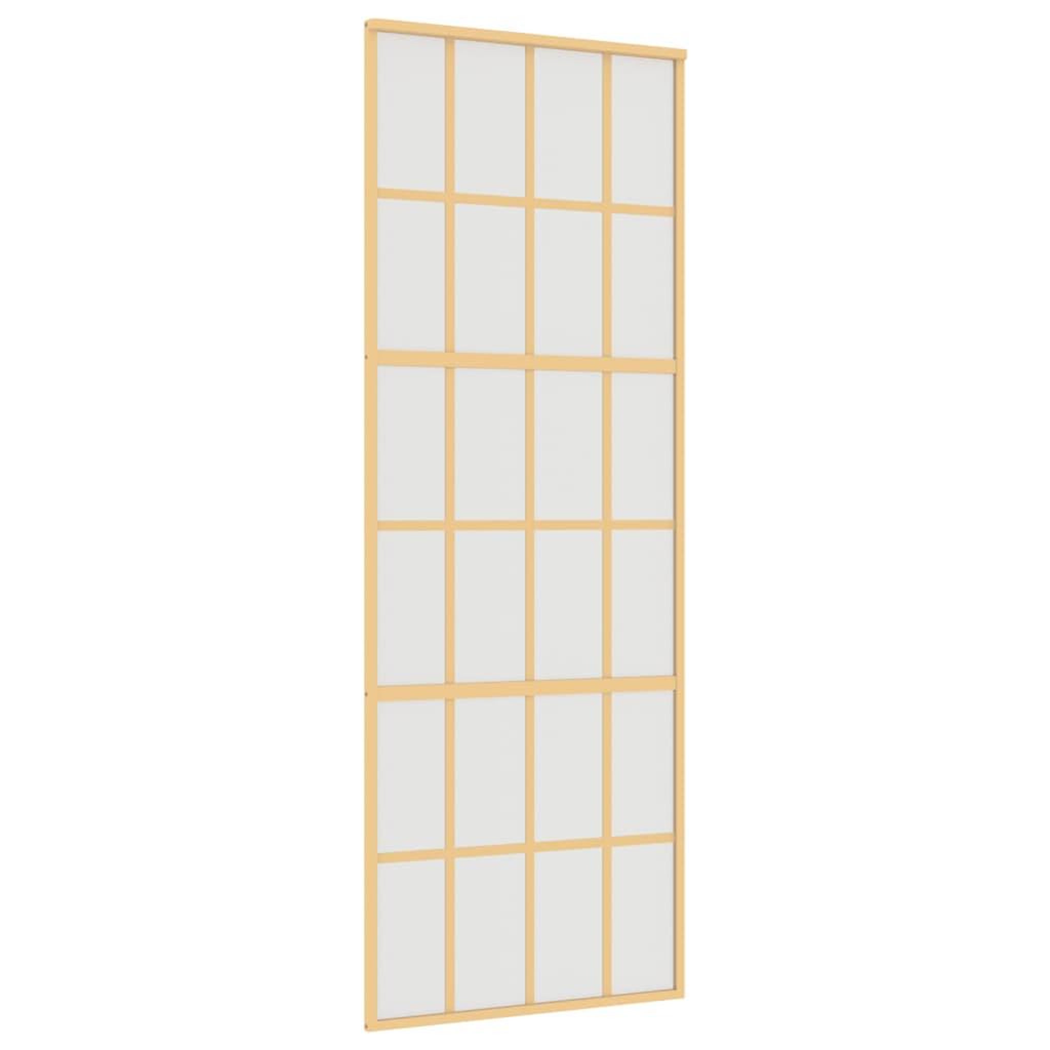 Voir la diapositive 2 : VIDAXL Porte coulissante dore 76x205 cm verre ESG depoli et aluminium
