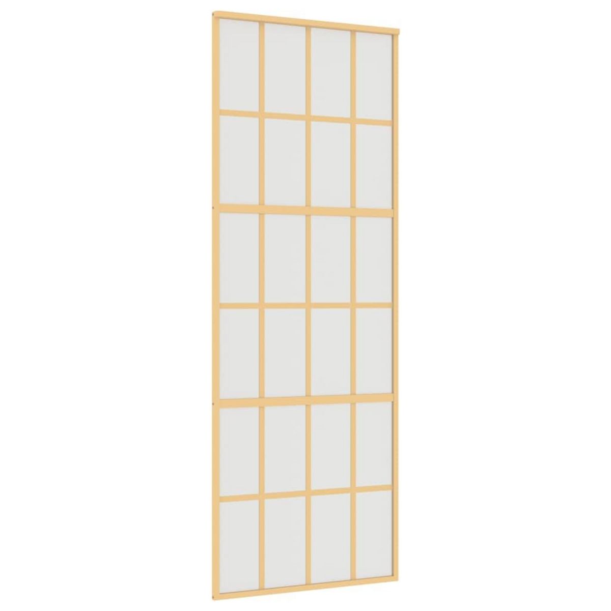 VIDAXL Porte coulissante dore 76x205 cm verre ESG depoli et aluminium