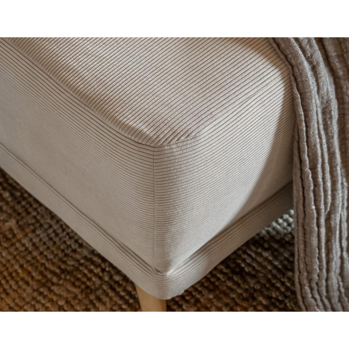 BEST MOBILIER Lena - canapé panoramique d'angle droit 7 places - convertible avec coffre - en velours côtelé