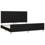 Voir la diapositive 4 : VIDAXL Cadre de lit sans matelas noir 200x200 cm tissu
