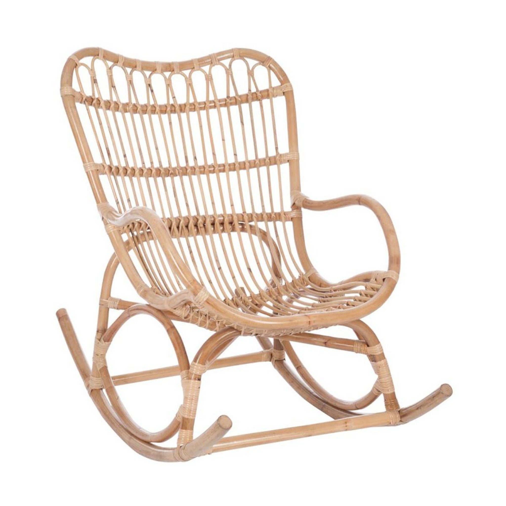 J-LINE Fauteuil à bascule en rotin  washington  112cm naturel
