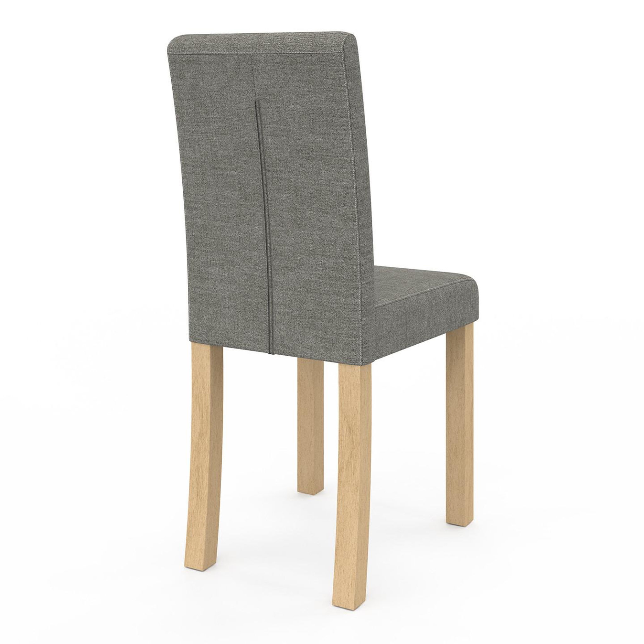 Voir la diapositive 4 : ID MARKET Lot de 4 chaises polga capitonnées grises pour salle à manger