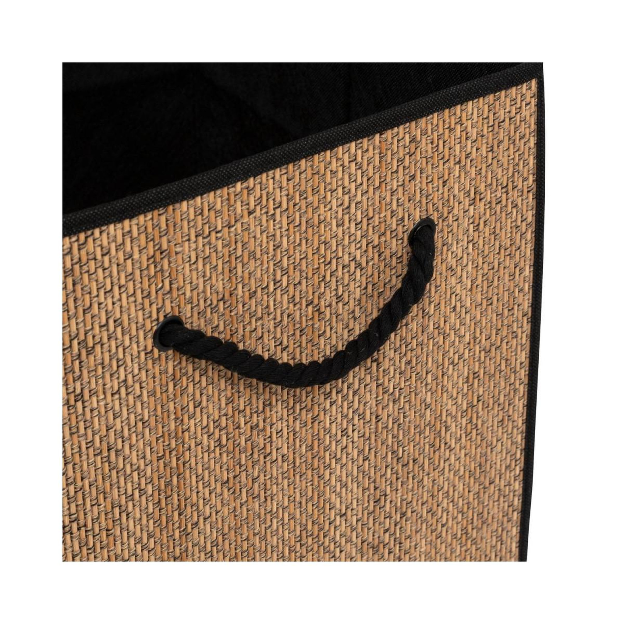 Voir la diapositive 2 : FIVE Boîte de rangement effet rotin  stemy  31cm noir
