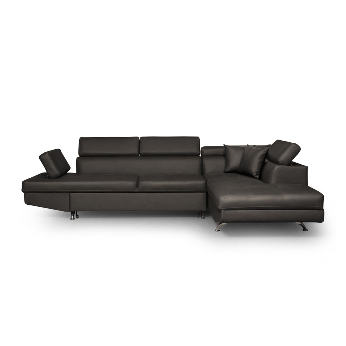 Canapé d'angle droit convertible simili CHICAGO