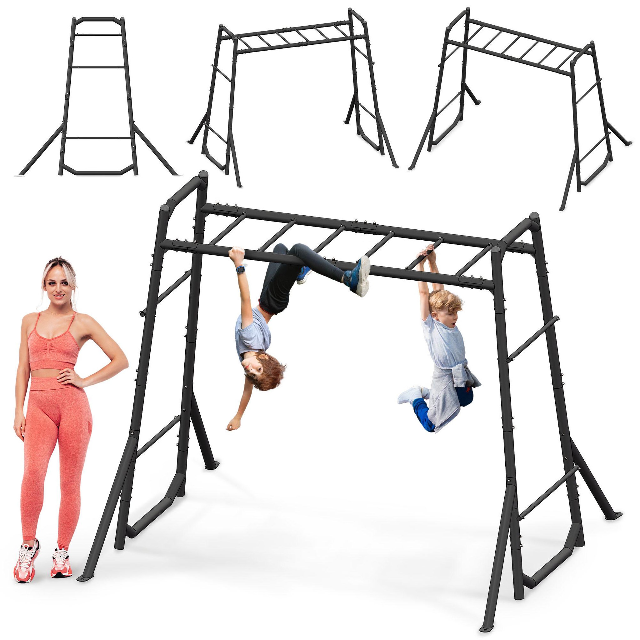 HYPERMOTION Échelle de gymnastique HyperMotion SWING HYP21 en acier, noire, 265 x 112 x 222 cm