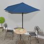 Voir la diapositive 1 : VIDAXL Parasol de balcon avec mat en aluminium Bleu 270x144x222cm Demi