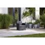 Voir la diapositive 3 : ALLIBERT by KETER Salon bas de jardin 4 personnes gris graphite CLAIRE