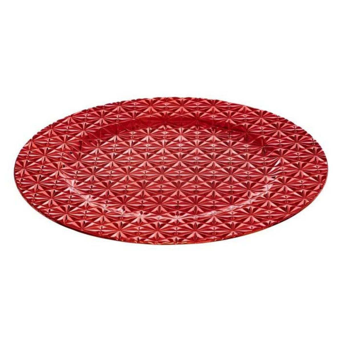 ATMOSPHERA Assiette de Présentation  Geo  33cm Rouge