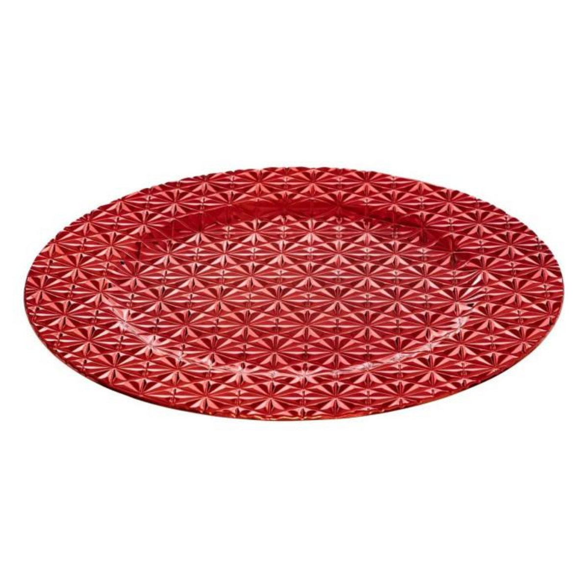 ATMOSPHERA Assiette de Présentation  Geo  33cm Rouge