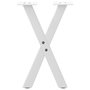Voir la diapositive 5 : VIDAXL Pieds de table basse forme de X 2 pcs blanc 28x(42-43) cm acier