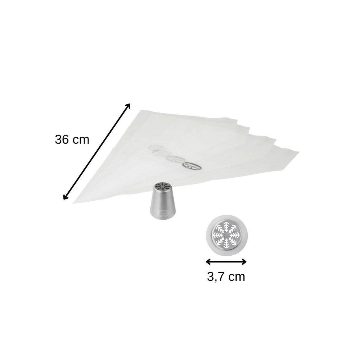 DR.OETKER Ensemble de 8 poches à douille et embout cristal de glace en inox Dr.Oetker Baker Edition