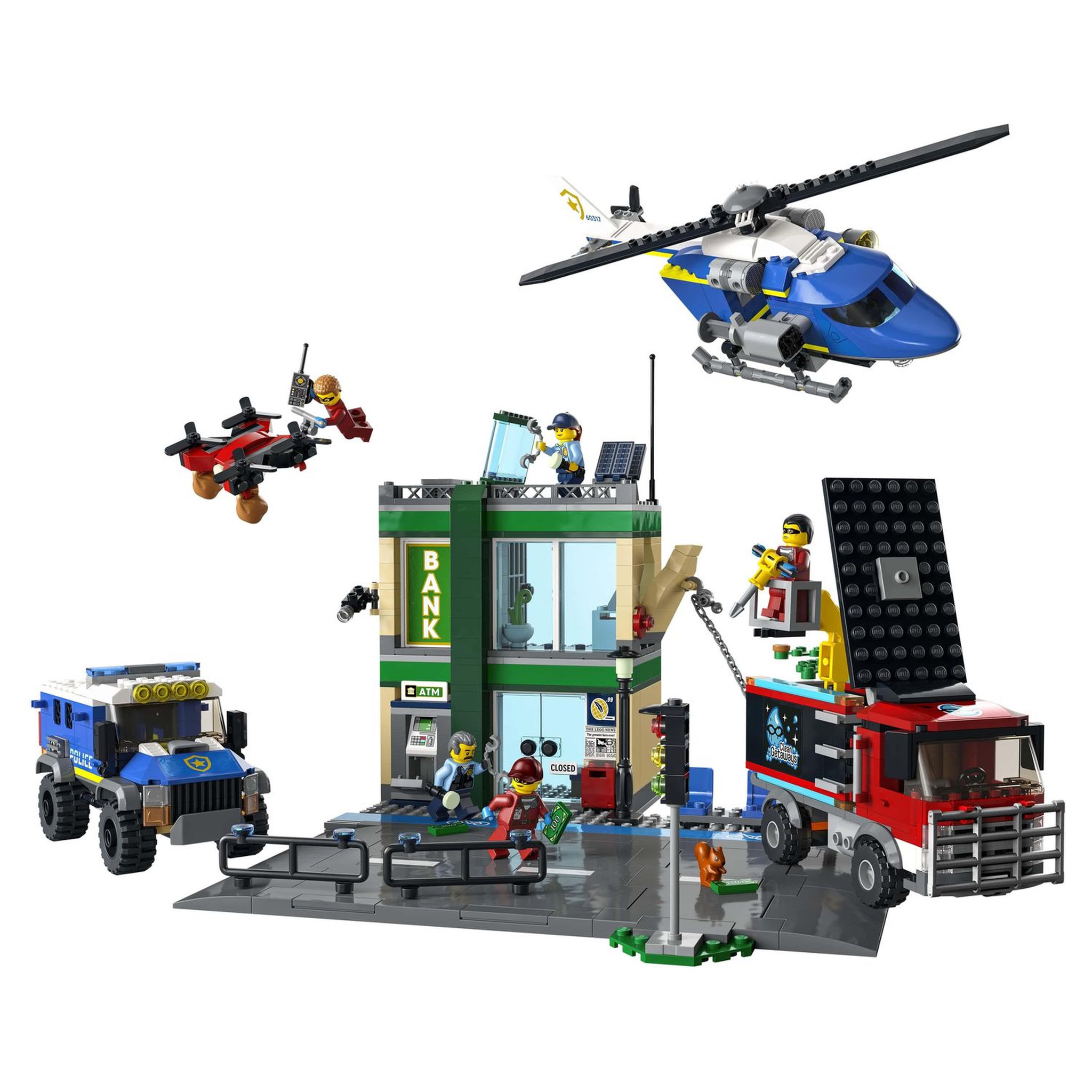 Voir la diapositive 3 : LEGO City 60317 - La course-poursuite de la police à la banque