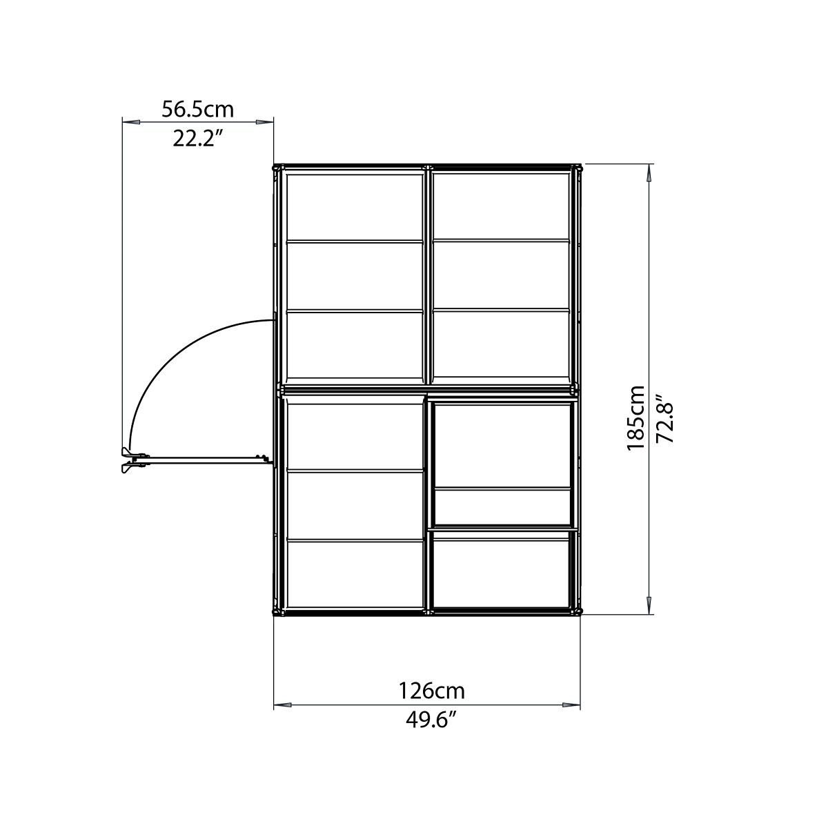 Canopia by PALRAM Serre de jardin - Polycarbonate - 2,3m² - HARMONY