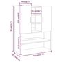 Voir la diapositive 6 : VIDAXL Armoire de machine a laver Chene marron Bois d'ingenierie