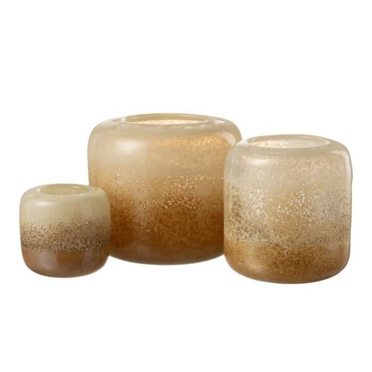 Paris Prix Photophore en Verre  Opia  24cm Marron