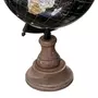  Globe Terrestre Déco  Base en Bois  32cm Noir