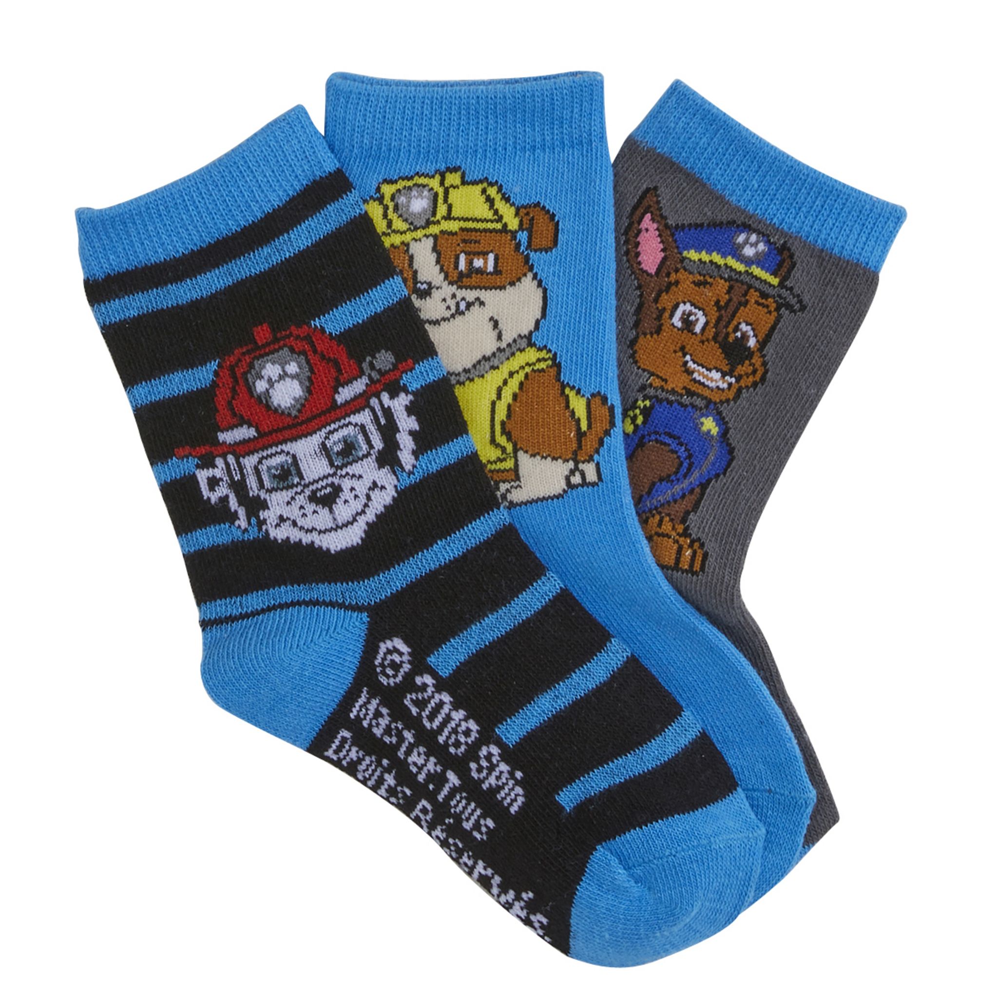 Pack De 3 Paires De Chaussettes Enfant Pat’ Patrouille – Taille 19/22 – Coton Confortable – Modèles Assortis