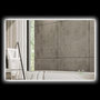 Voir la diapositive 1 : KLEANKIN Miroir salle de bain lumineux LED 42 W - dim. 90L x 3l x 60H cm - fonction anti-buée, interrupteur tactile, luminosité réglable - alu. verre