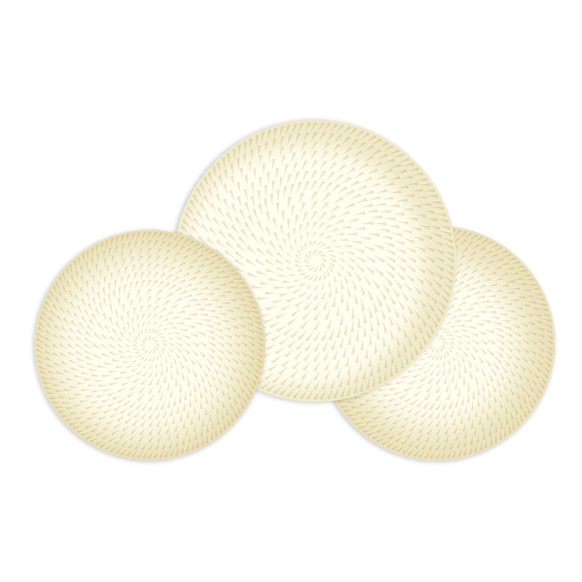 Service 18 pièces EMBOSSÉ THALES crème