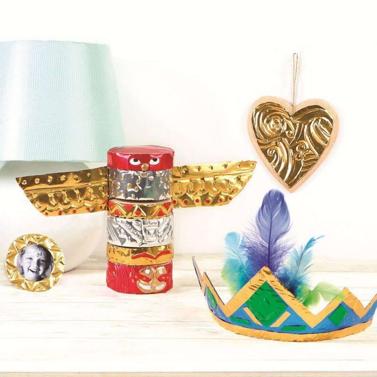 Graine créative 5 feuilles métal à repousser - 5 couleurs