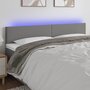 Voir la diapositive 1 : VIDAXL Tete de lit a LED Gris fonce 160x5x78/88 cm Tissu