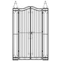 Voir la diapositive 3 : VIDAXL Portail de jardin noir 121x8x200 cm fer forge