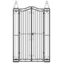Voir la diapositive 3 : VIDAXL Portail de jardin noir 121x8x200 cm fer forge