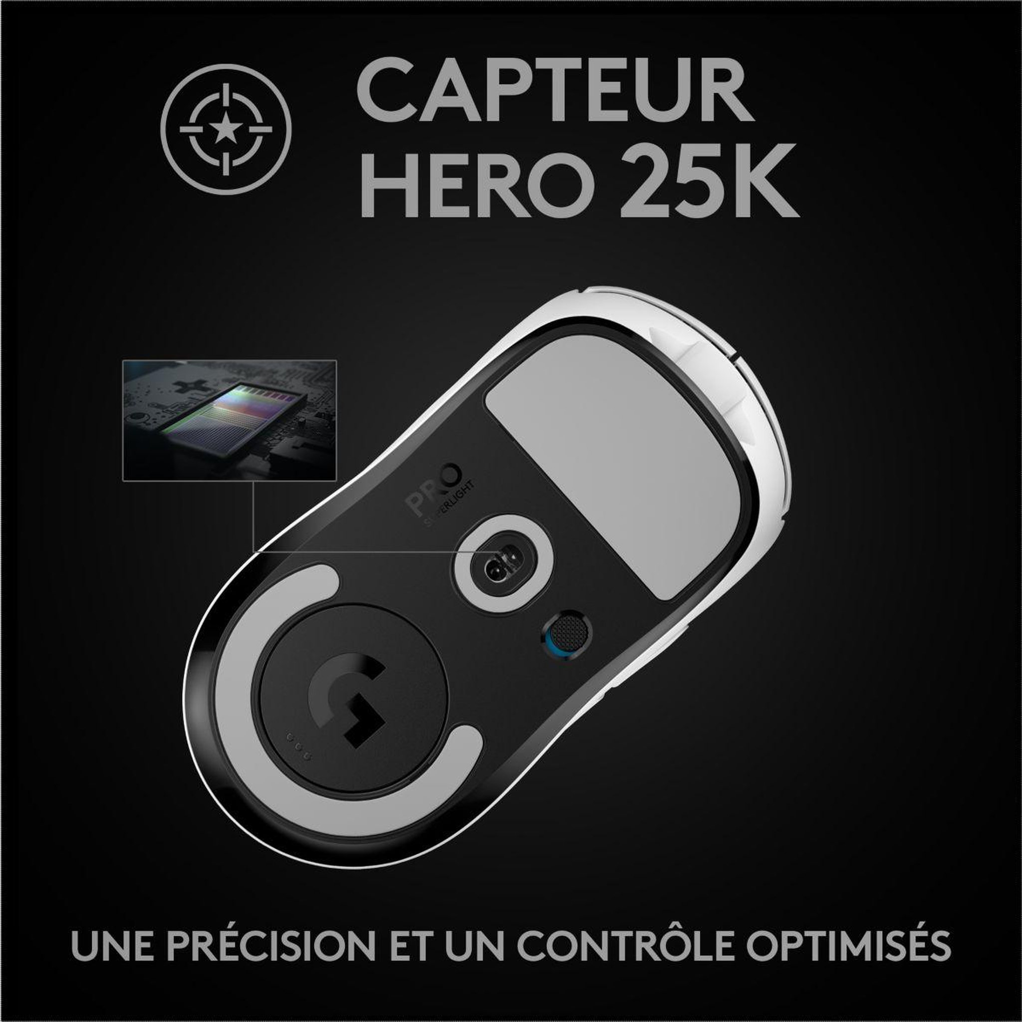 Voir la diapositive 5 : Logitech Souris Gamer Sans Fil G PRO X SUPERLIGHT- Blanc