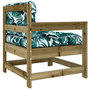 Voir la diapositive 5 : VIDAXL Chaise de jardin avec coussins bois de pin impregne