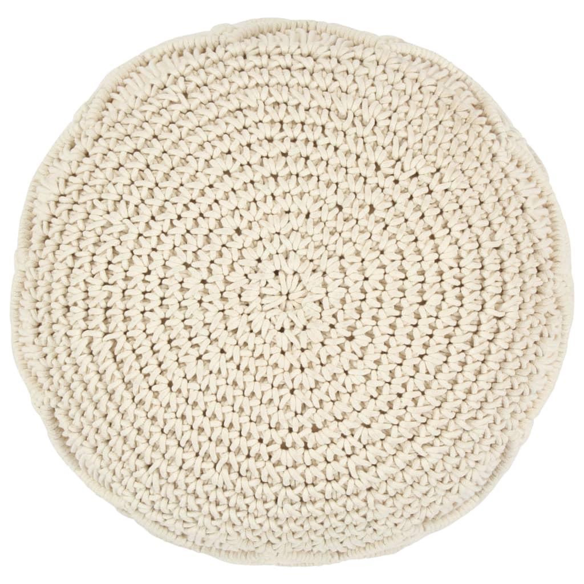 Voir la diapositive 2 : VIDAXL Pouf fait a la main en macrame 45 x 30 cm Coton