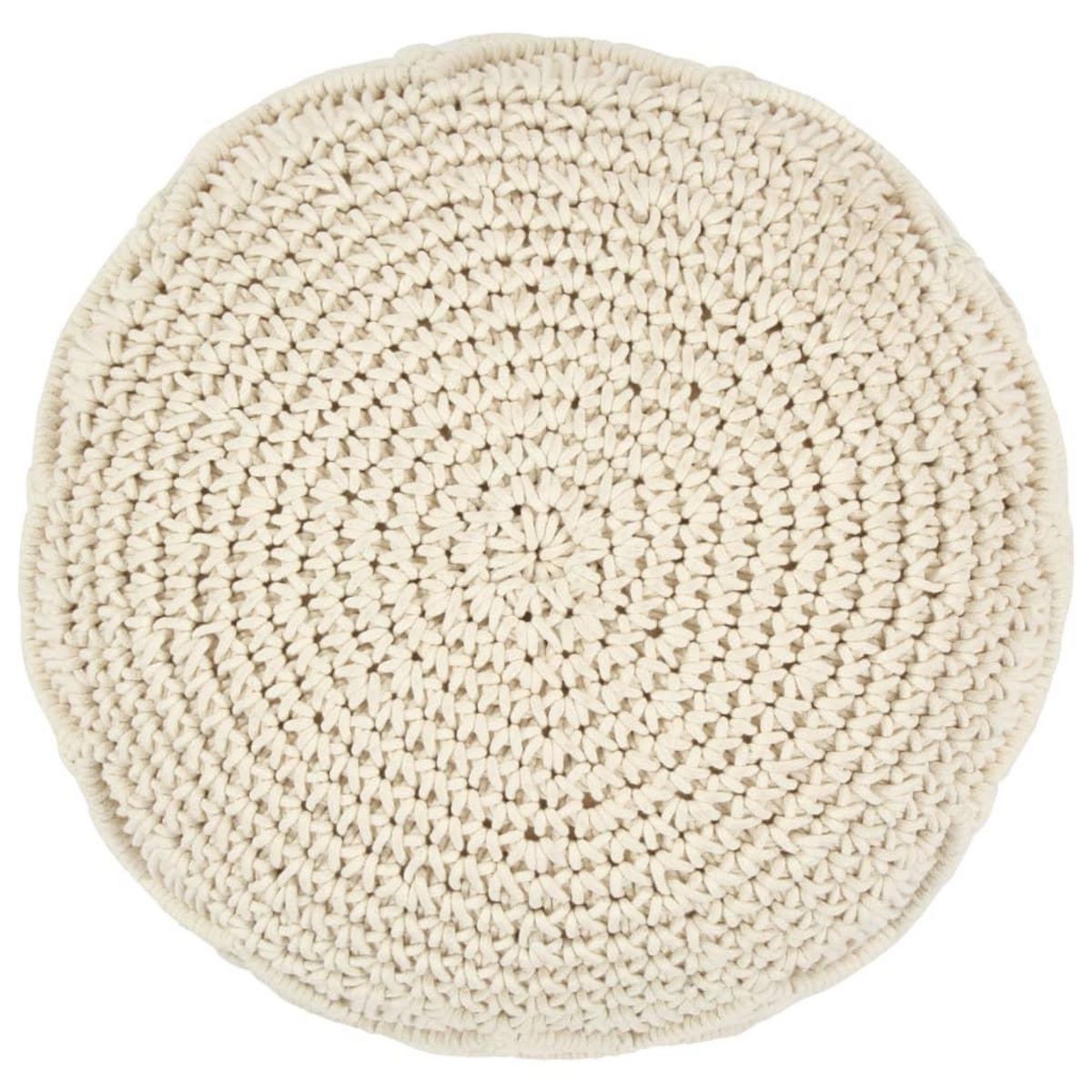 VIDAXL Pouf fait a la main en macrame 45 x 30 cm Coton