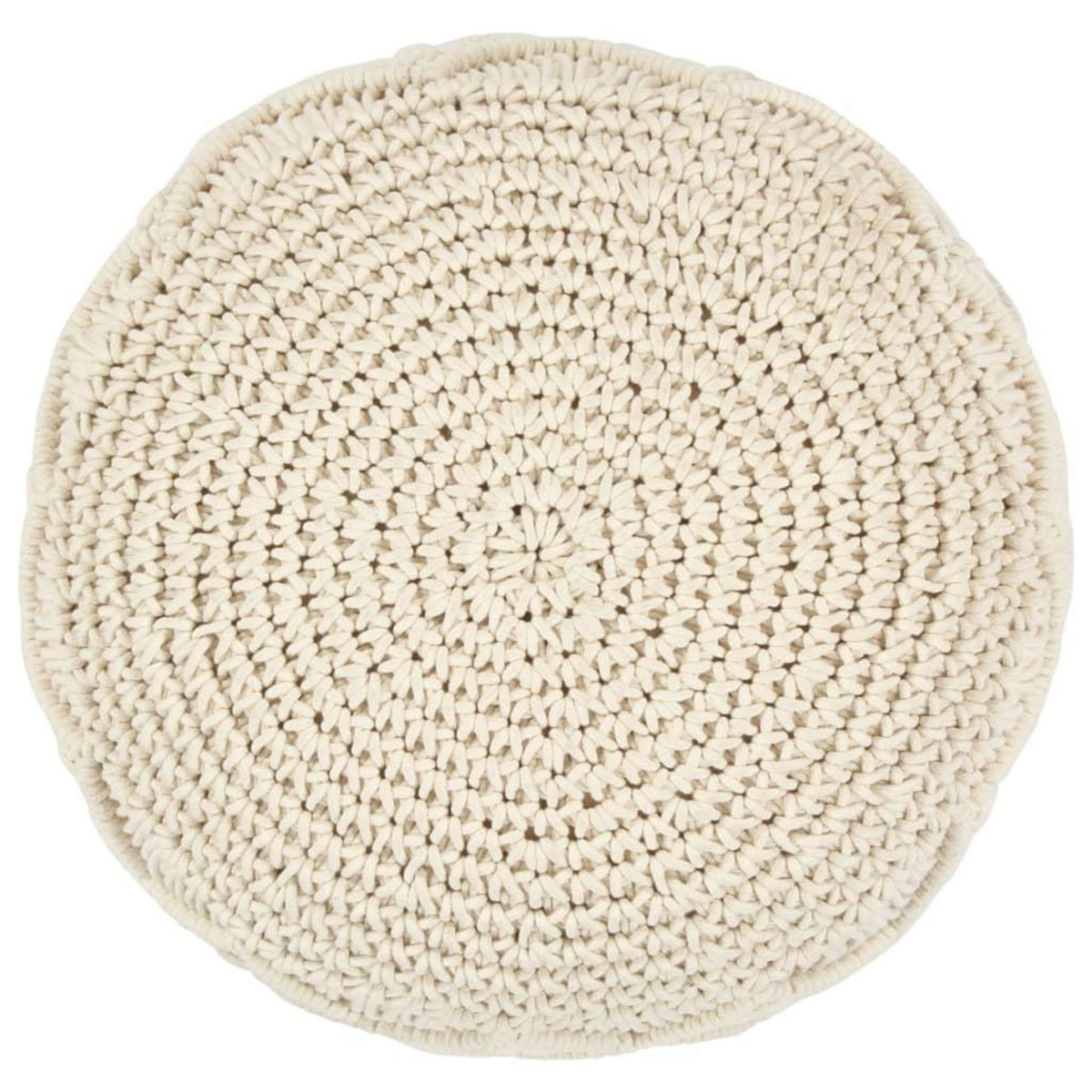 VIDAXL Pouf fait a la main en macrame 45 x 30 cm Coton