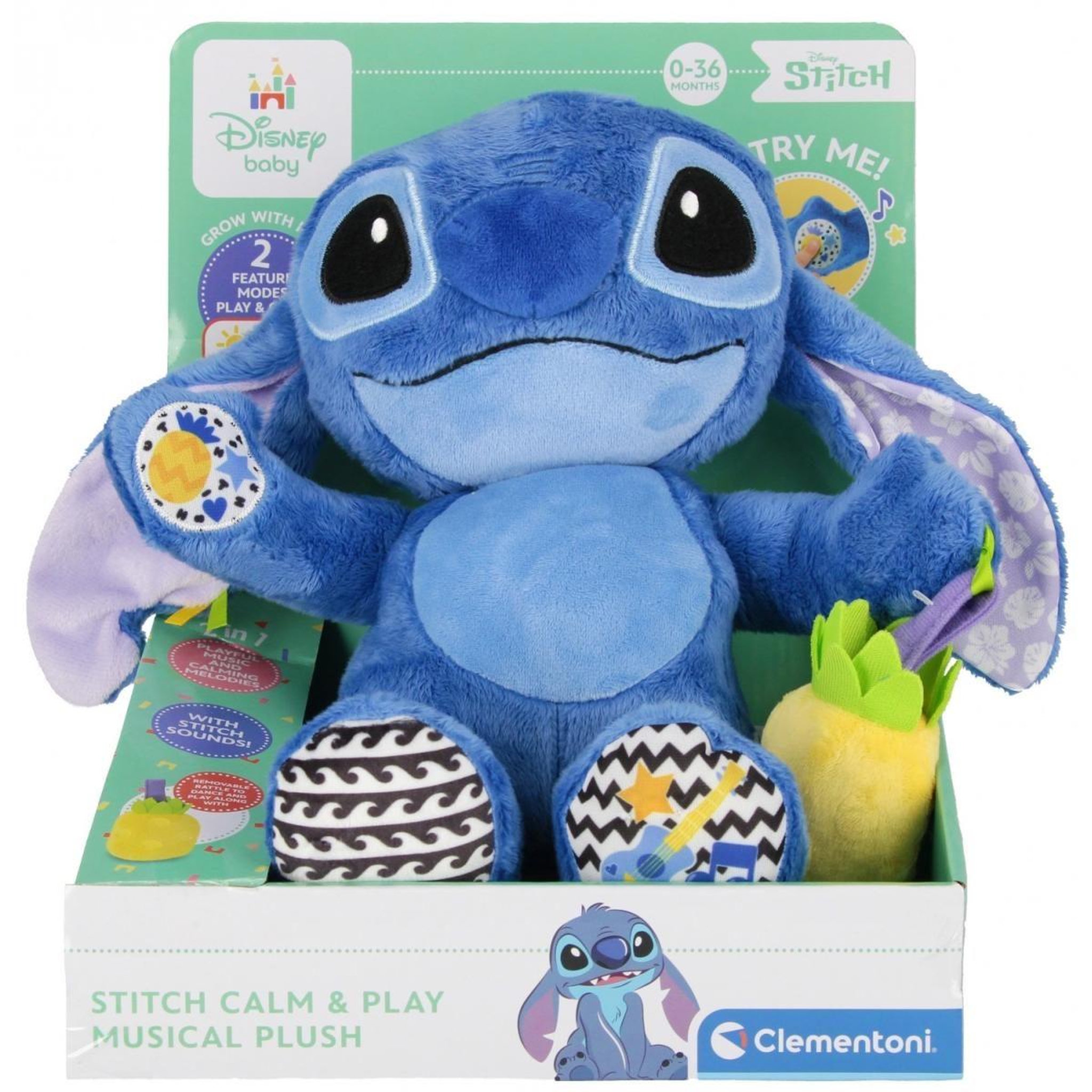 CLEMENTONI Peluche interactive  17987 disney baby - stitch musical