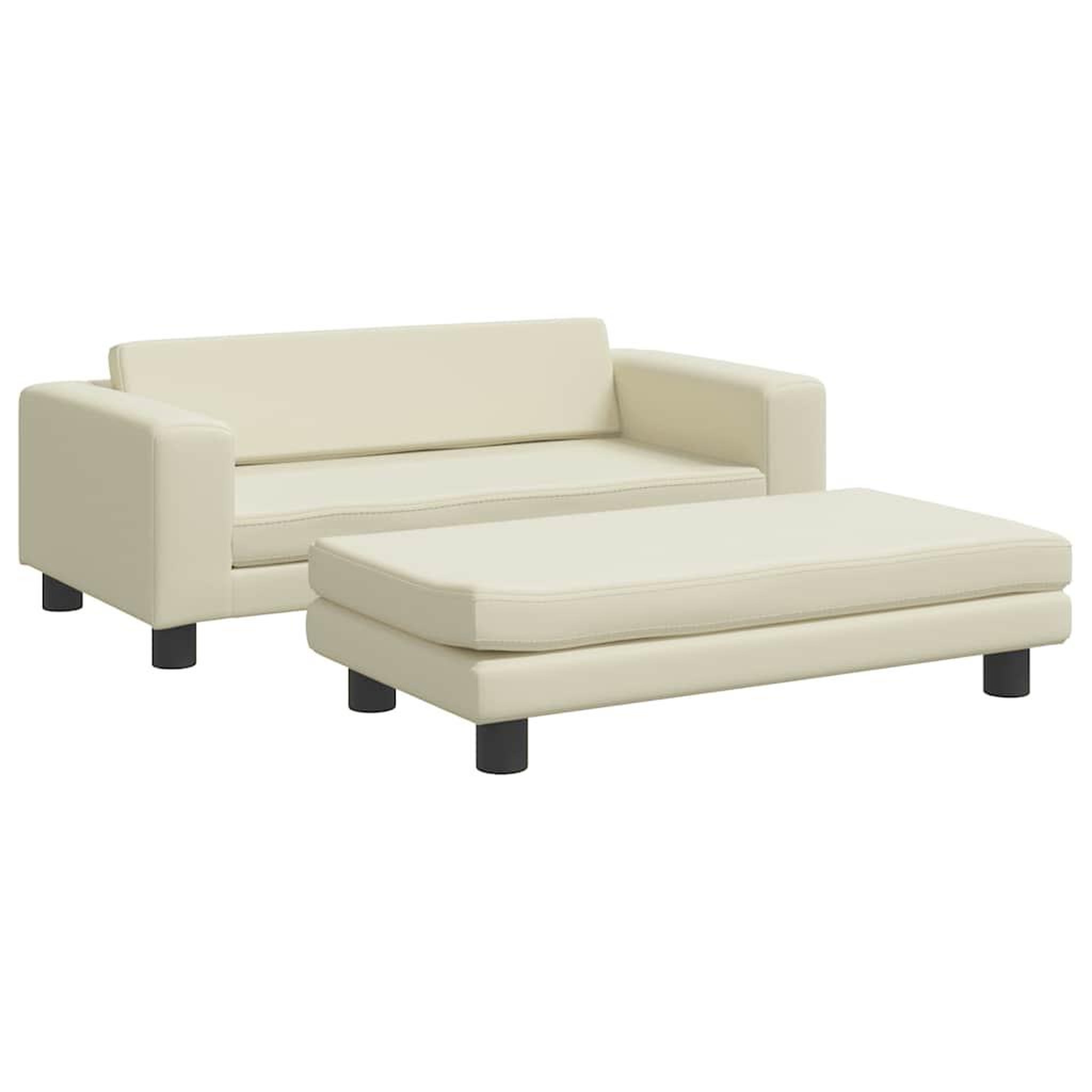 Voir la diapositive 2 : VIDAXL Lit pour chien avec extension creme 100x50x30 cm similicuir