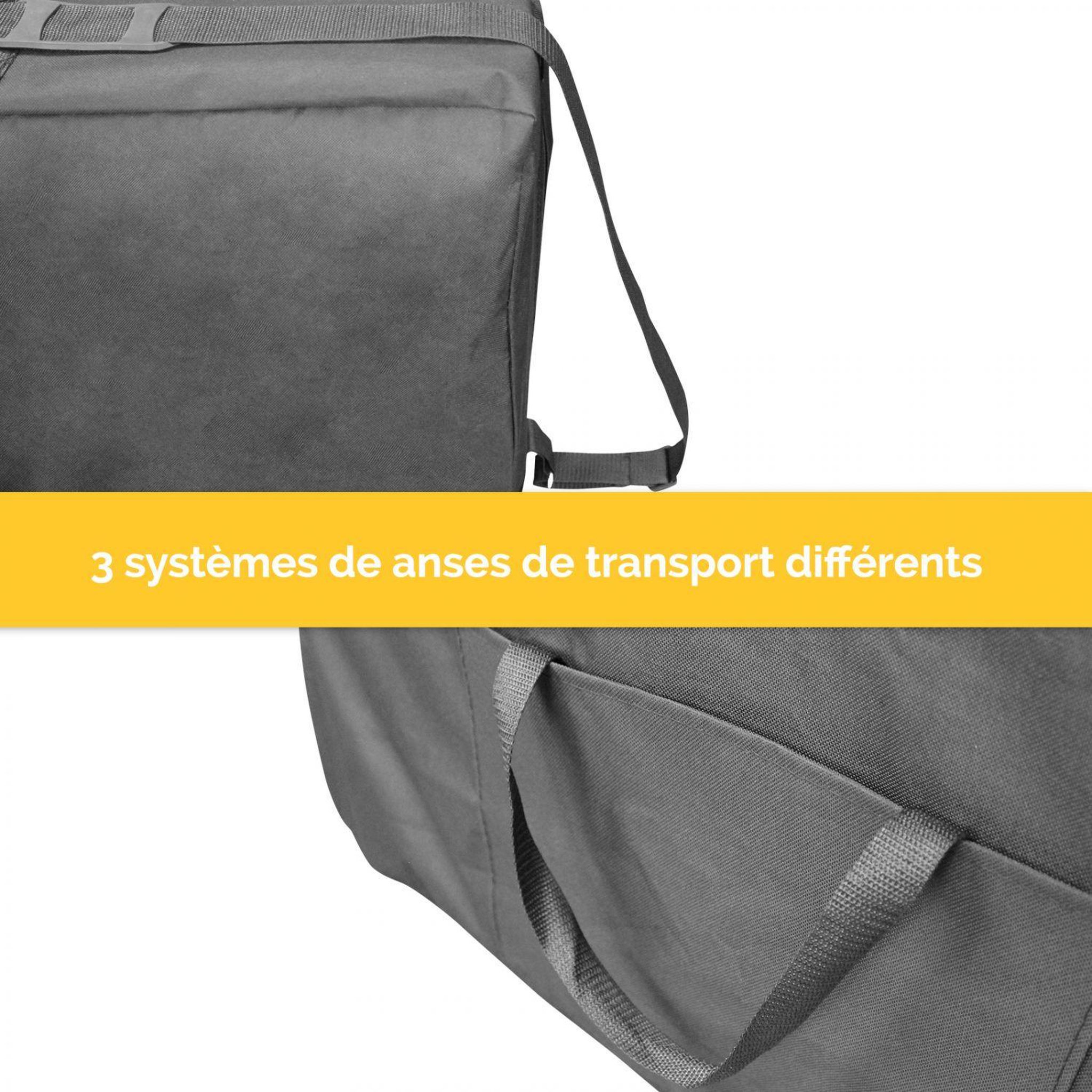 Voir la diapositive 5 : VIVEZEN Housse de transport noire à roulettes pour table de massage