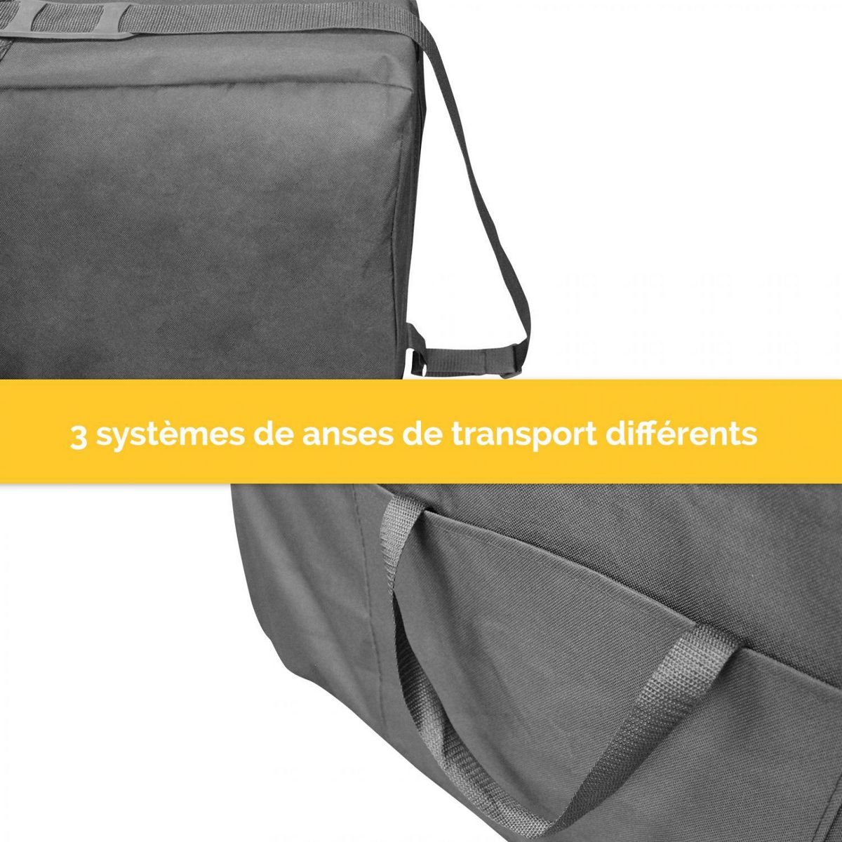 VIVEZEN Housse de transport noire à roulettes pour table de massage