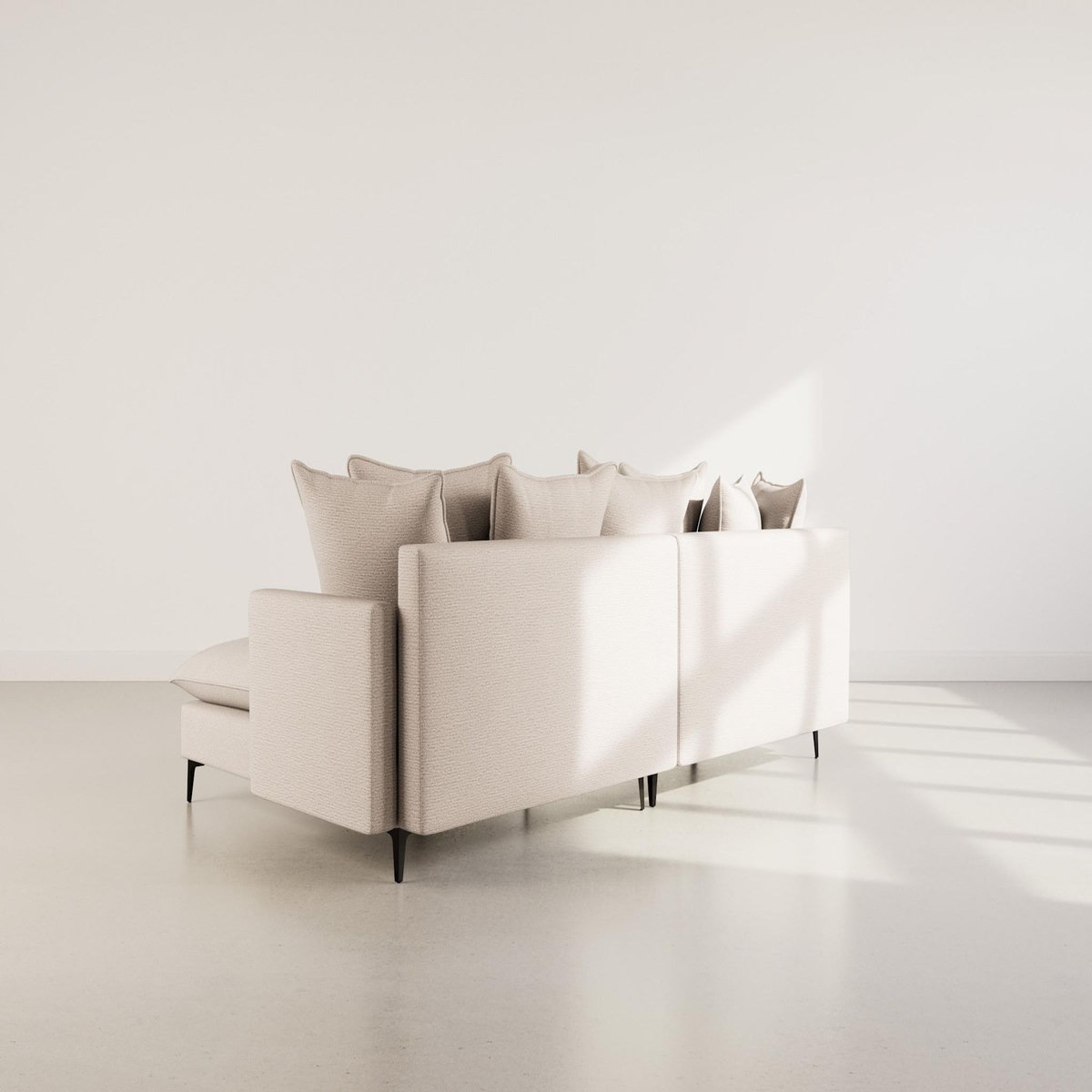 LISA DESIGN Madison - canapé d'angle réversible 4 places en tissu texturé