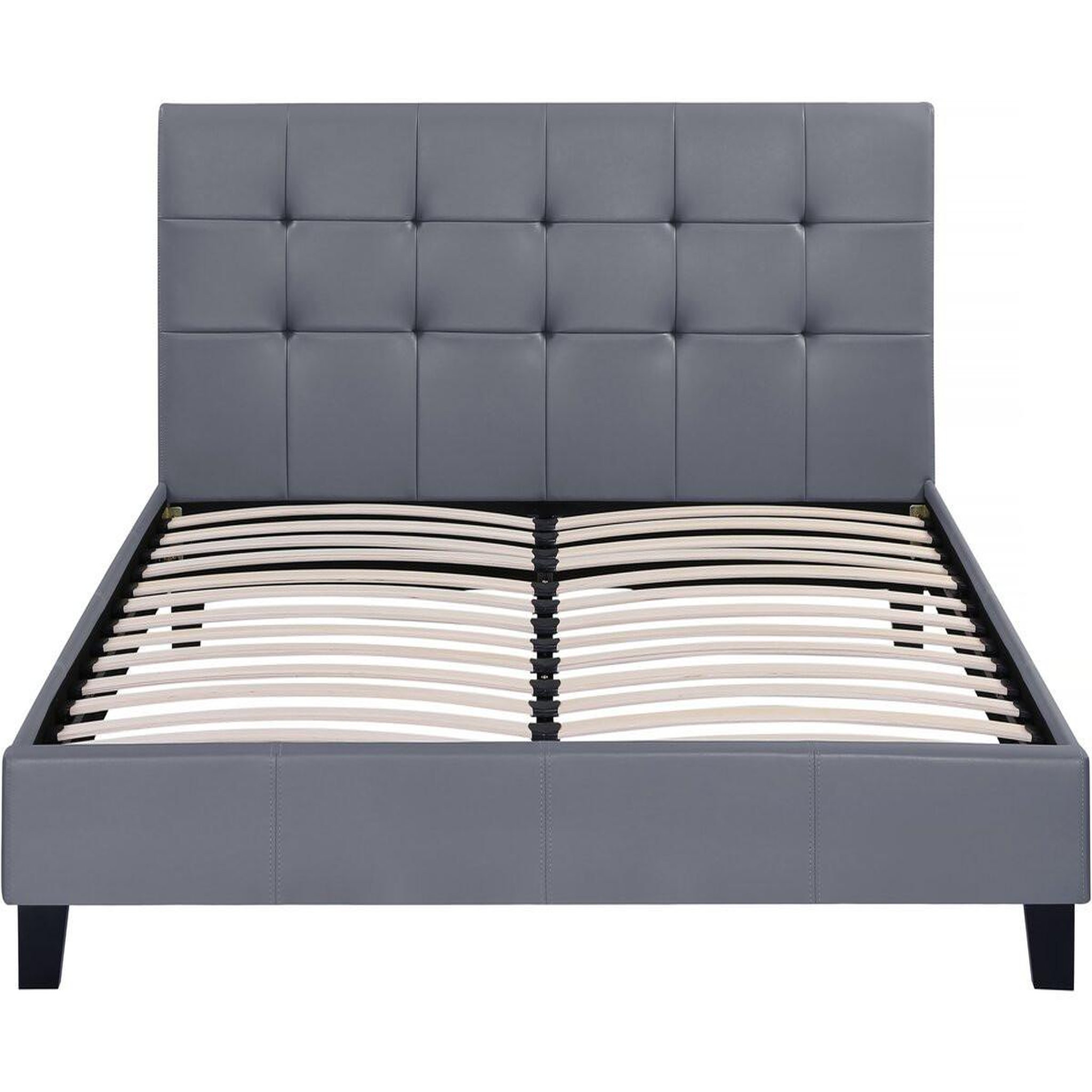 Voir la diapositive 4 : Habitat et Jardin Lit double en pvc  julia  - 160 x 200 - gris clair