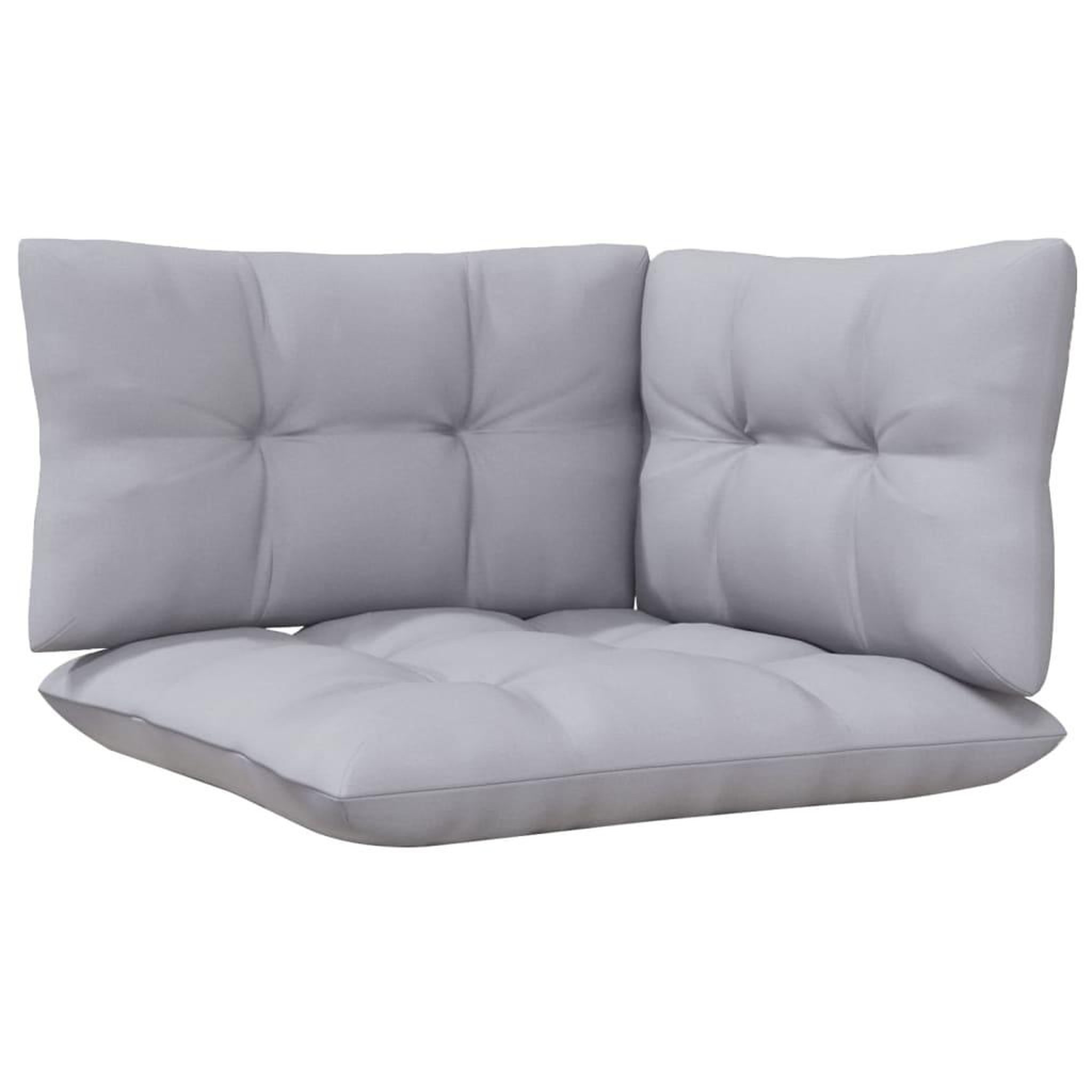 Voir la diapositive 5 : VIDAXL Salon de jardin 3 pcs avec coussins gris Bois de pin
