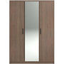 Voir la diapositive 3 : PARISOT Armoire de chambre - AZUKA - Orme torréfié - 3 portes - Style contemporain - 139 x 52 x 197 cm
