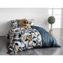 Voir la diapositive 2 : ATELIER DU COTON Parure housse de couette 100% coton 57 fils floris