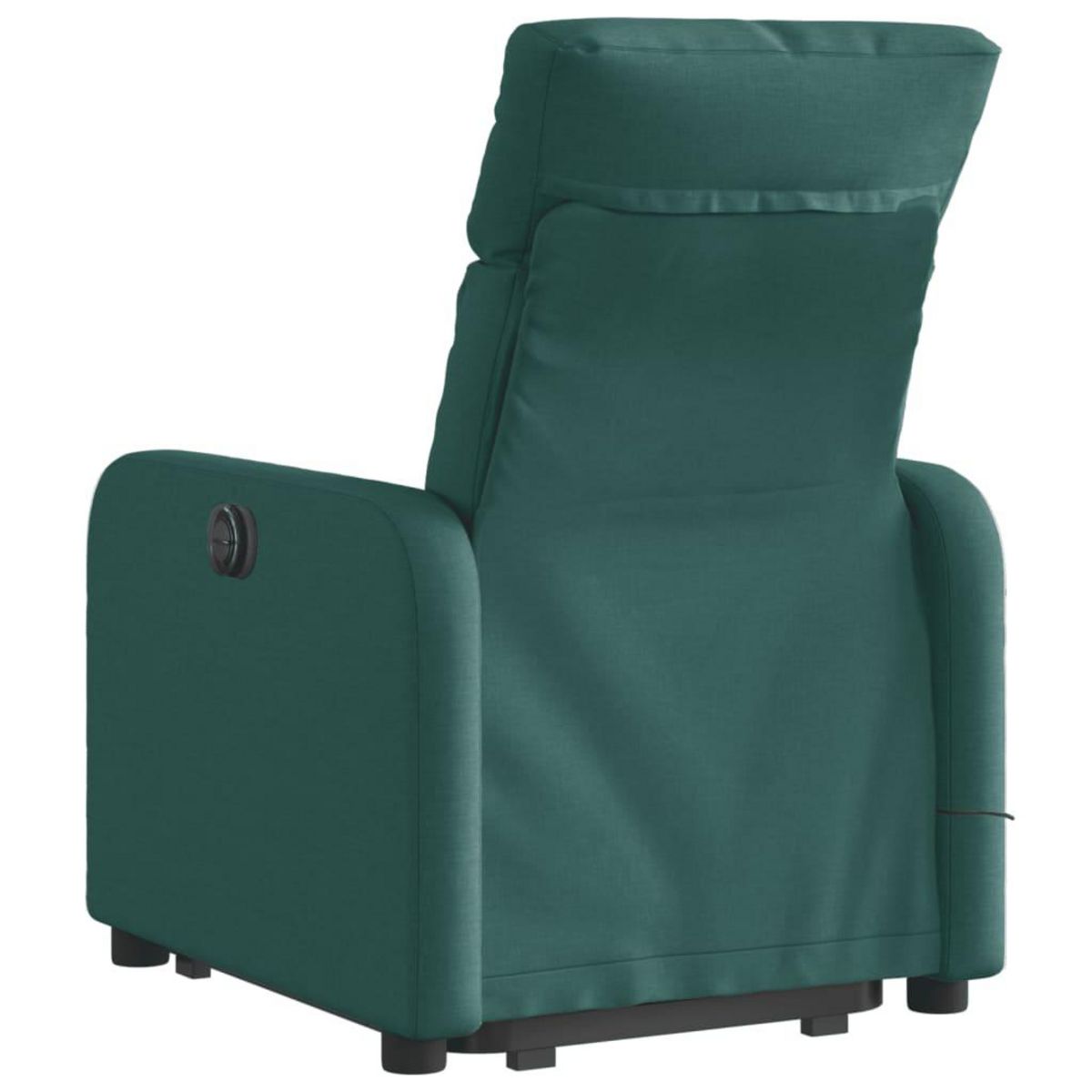 VIDAXL Fauteuil inclinable de massage electrique Vert fonce Tissu
