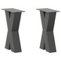 Voir la diapositive 1 : VIDAXL Pieds de table basse forme de X 2 pcs anthracite 38x(42-43) cm