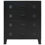 Voir la diapositive 3 : VIDAXL Commode a tiroirs Metal Style Industriel 78x40x93 cm Noir