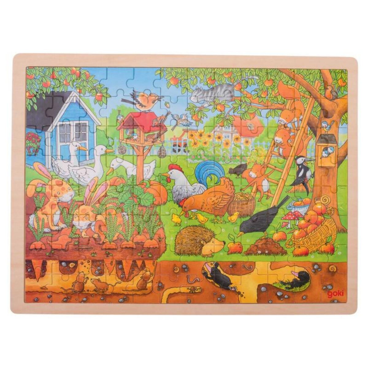 Goki GOKI Wooden Puzzle - Life in the Garden