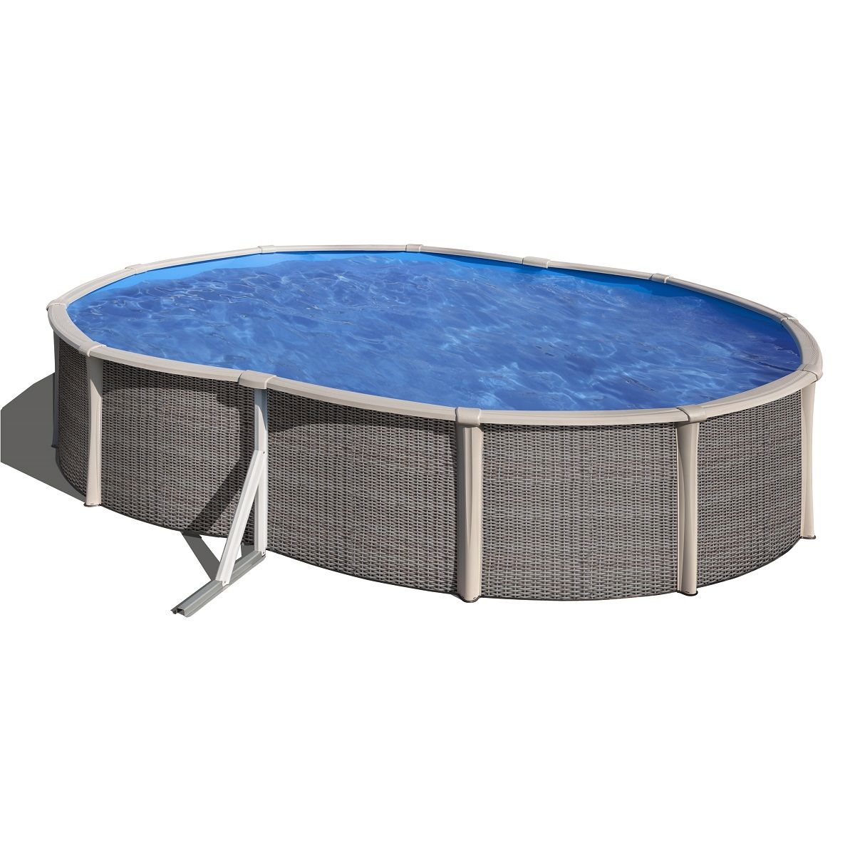 GRE Piscine ovale en acier et résine 5,20m x 3,70m x H: 1,35m
