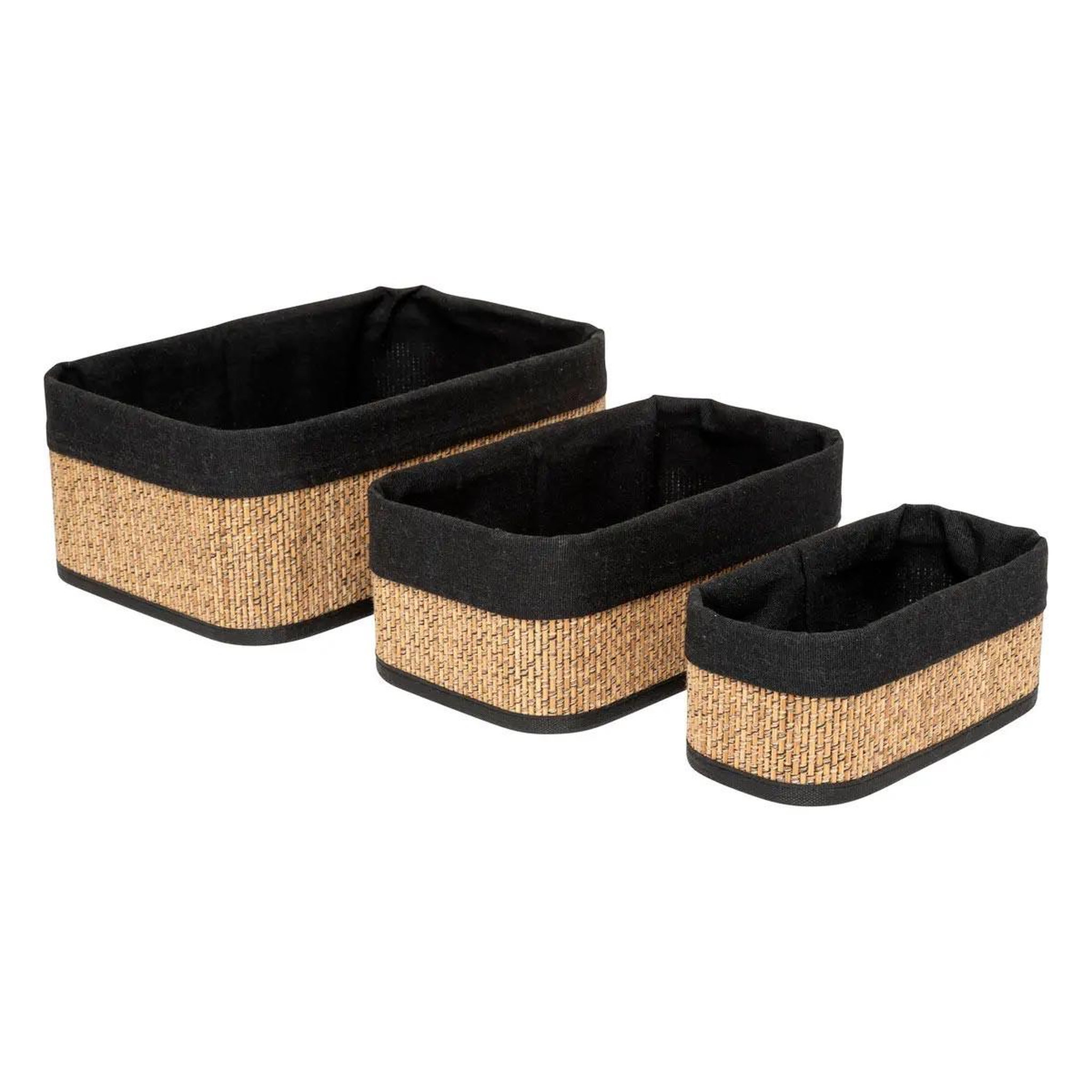 FIVE Lot de 3 paniers de rangement  tony  30cm naturel